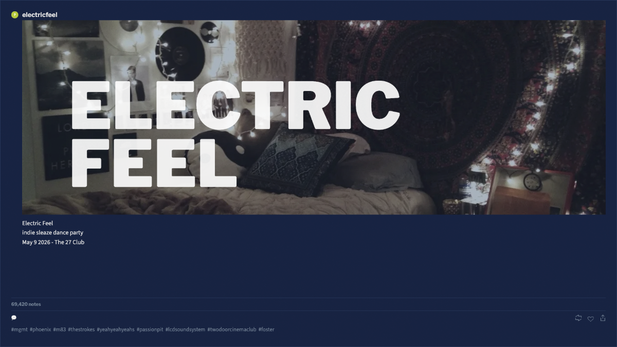 Electric Feel – indie sleaze dance party, DJ Le Hartt