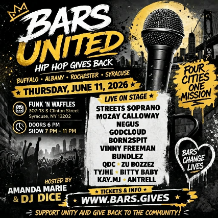 BARS United featuring: Streets Soprano, GodCloud, Negus, Vinny Freeman, BTS , Mozay Calloway w/s/g TyJhe, Bitty Baby, QDC, BundleZ, Kay.MJ