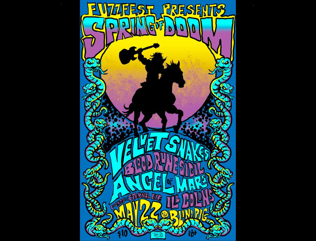 Spring of Doom, Velvet Snakes , Blood Ruin Sigil, King Under The Mountain, iLL Colins, lights by Eternal Eyes