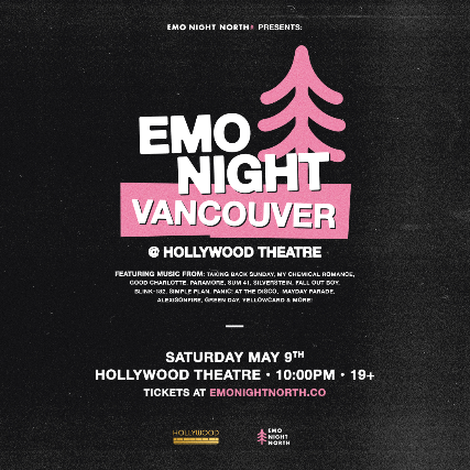 Using concert image Emo Night Vancouver at Hollywood Theatre - May 9 2026 concert image