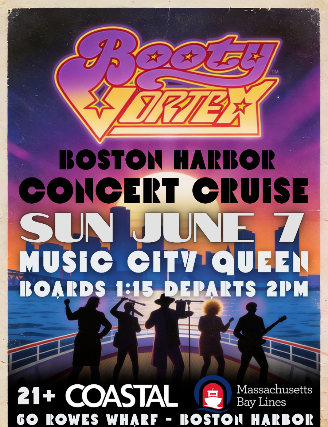 Booty Vortex Boston Harbor Concrt Cruise at Mass Bay Lines Music City Queen - Event poster