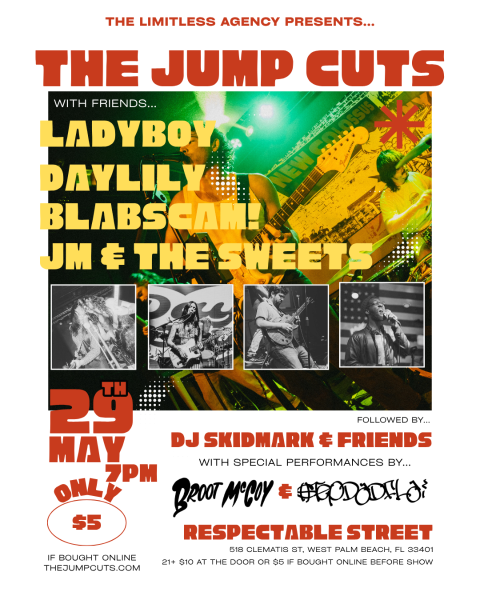 The Jump Cuts, Ladyboy, Daylily, Blabscam! and JM & The Sweets at Respectable Street