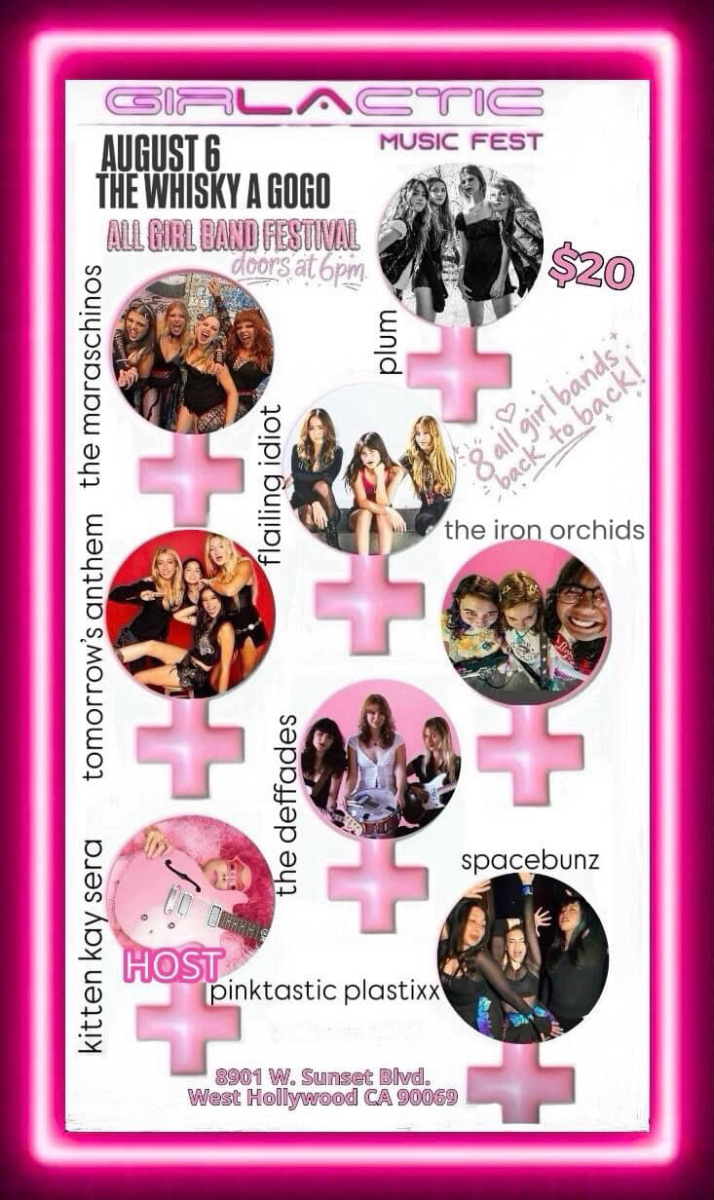 Pinktastic Plastixx, Flailing Idiot, Tomorrow's Anthem, The Maraschinos, Plum, The Deffades, SpaceBunz, The Iron Orchids