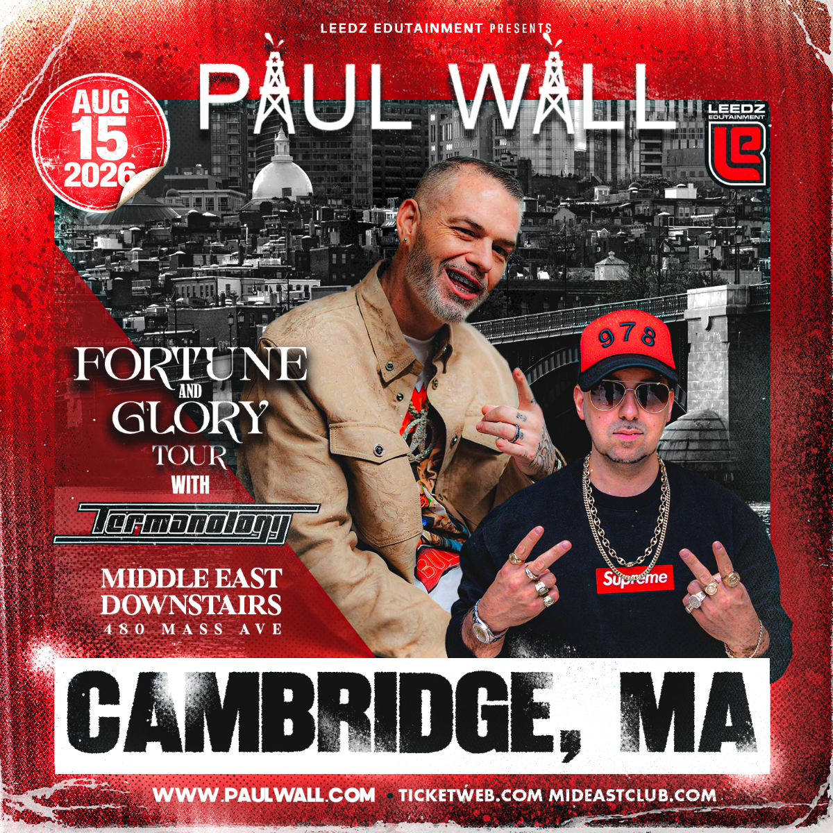 Leedz Edutainment Presents  Paul Wall "Fortune & Glory Tour"  With Termanology & Special Invited Guests | Event Image