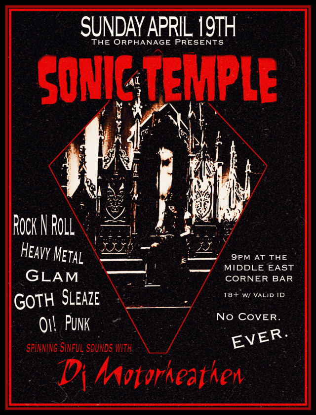 The Orphanage Presents: Sonic Temple w/ DJ MOTORHEATHEN | Event Image