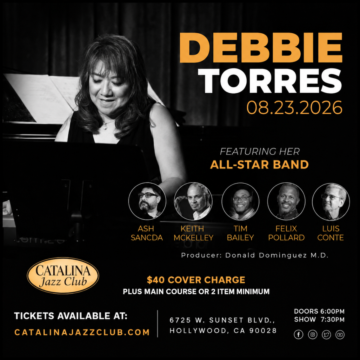 DEBBIE TORRES with her ALL-STAR BAND (Filipina-American Jazz Pianist & Composer)