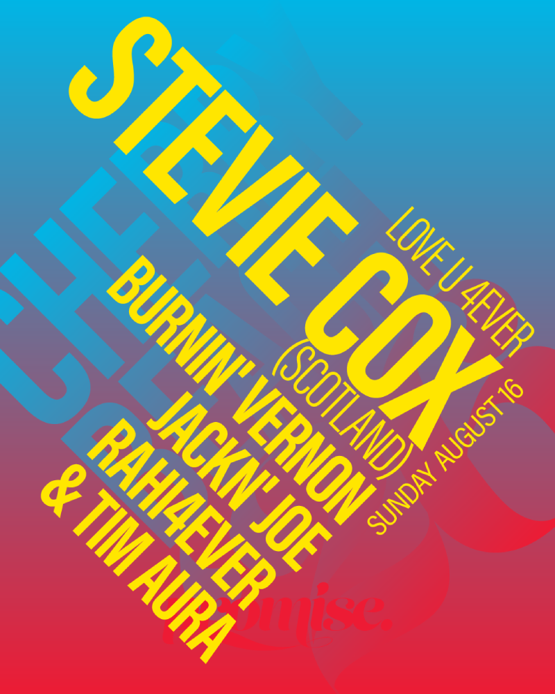 STEVIE COX (Scotland), Burnin' Vernon, Jackn' Joe, rahi4ever & Tim Aura