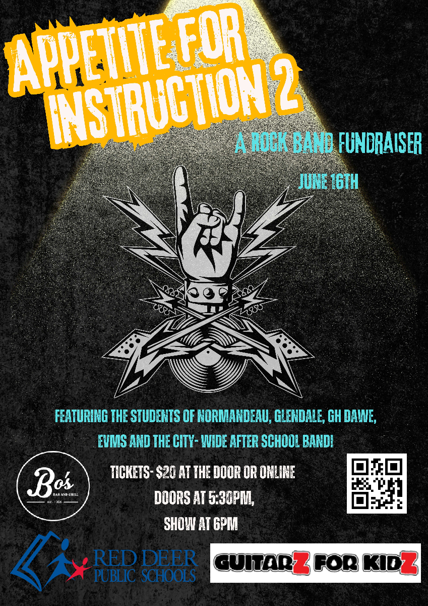 APPETITE FOR INSTRUCTION! - A FUNDRAISER FOR ROCK BAND PROGRAM