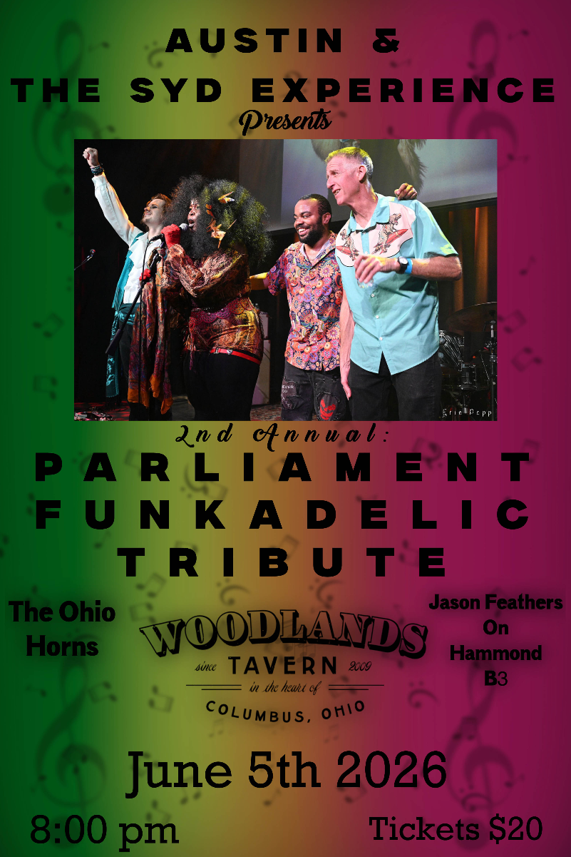 Austin & The Syd Experience presents: Parliament Funkadelic Tribute ft. The Ohio Horns + Jason Feathers at Woodlands Tavern