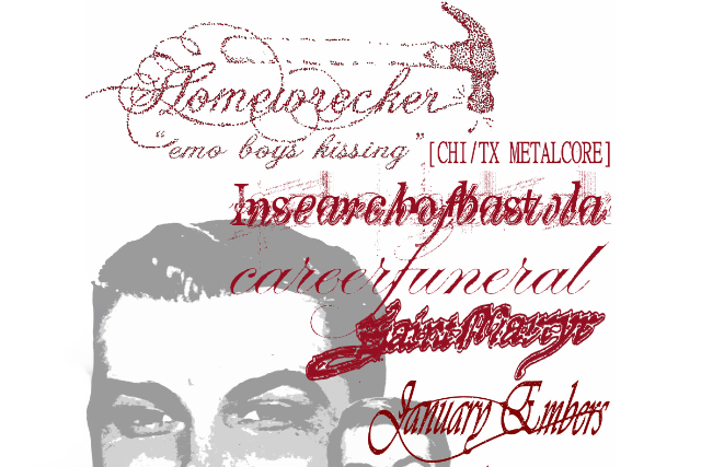 Homewrecker, Insearchofbastila, Career Funeral, Saint Martyr, January Embers