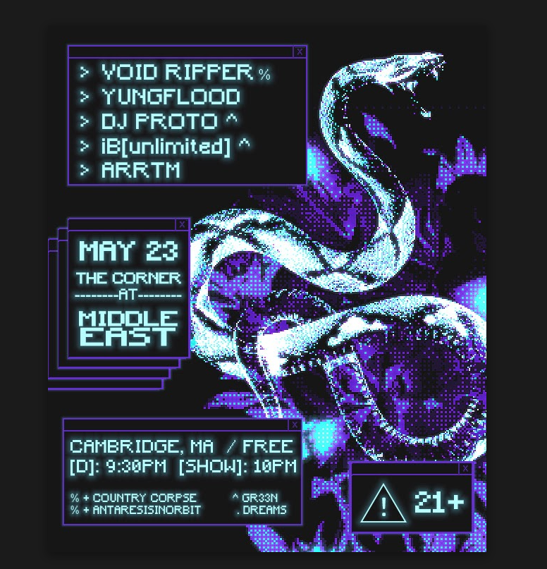 Void Ripper, yungflood, dj proto, IB (Unlimited), ARRTM B2B .IVY | Event Image
