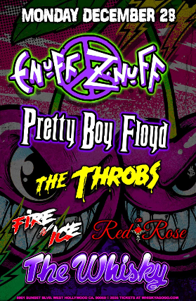 Cartel de Enuff Z'Nuff, Pretty Boy Floyd, The Throbs, Red the Rose