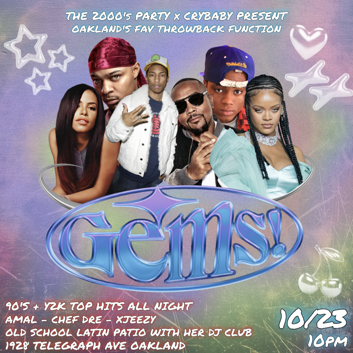 GEMS x 2000's Party! The Bay's Best Throwback Party w/ Amal + Chef Dre + XJEEZY & Old School Latin Patio by Her DJ Club