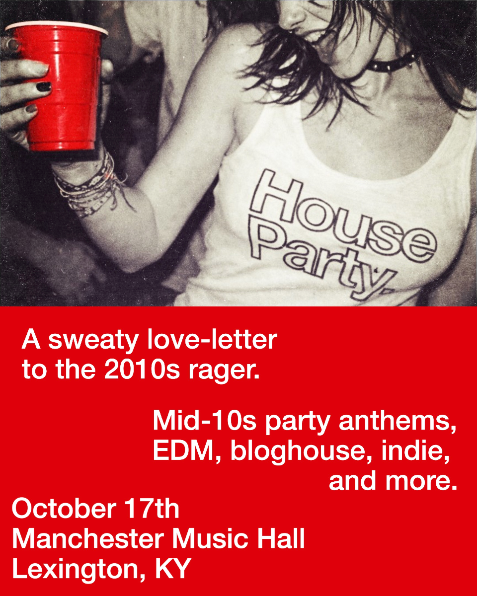 HOUSE PARTY. A sweaty love-letter to the 2010s rager.
