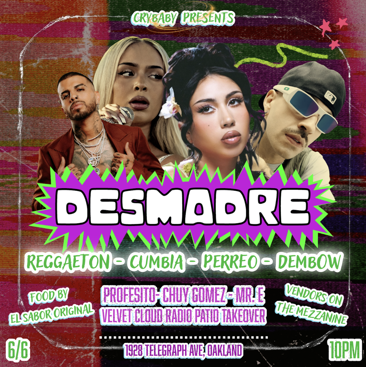 ¡DESMADRE! w/ Profesito + Chuy Gomez + Mr. E & Patio Takeover by Velvet Cloud Radio