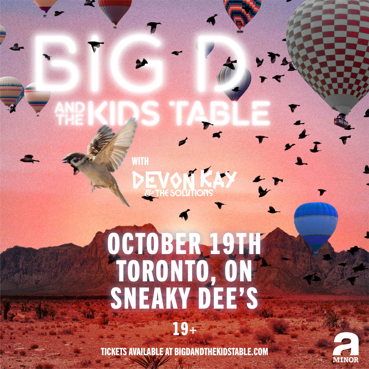 BIG D AND THE KIDS TABLE w/ Devon Kay & The Solutions at Sneaky Dee's