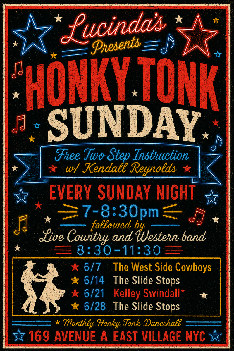 Event Image - Honky Tonk Sunday Free Two Step Lessons + Live Band - 28