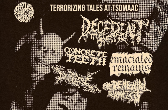Decedent, Concrete Teeth, Emaciated Remains, Dawn of Agony, Excremental Scaphism