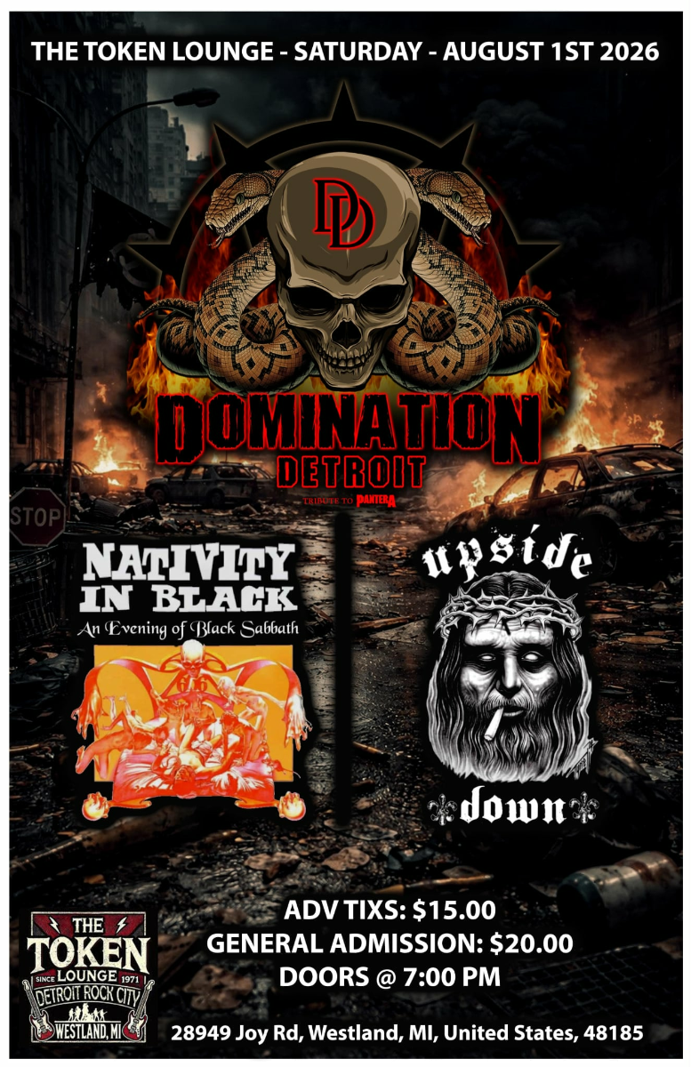 Tribute to PANTERA - Domination Detroit, Black Sabbath Tribute -Nativity in Black , Upside Down