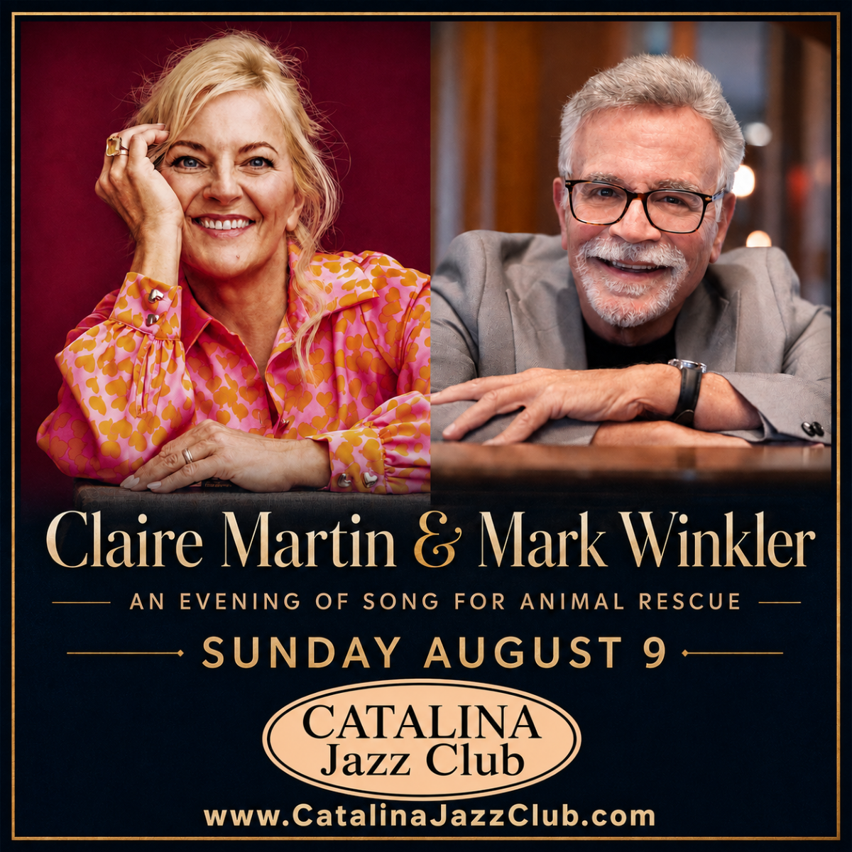 Claire Martin & Mark Winkler – An Evening of Song for Animal Rescue