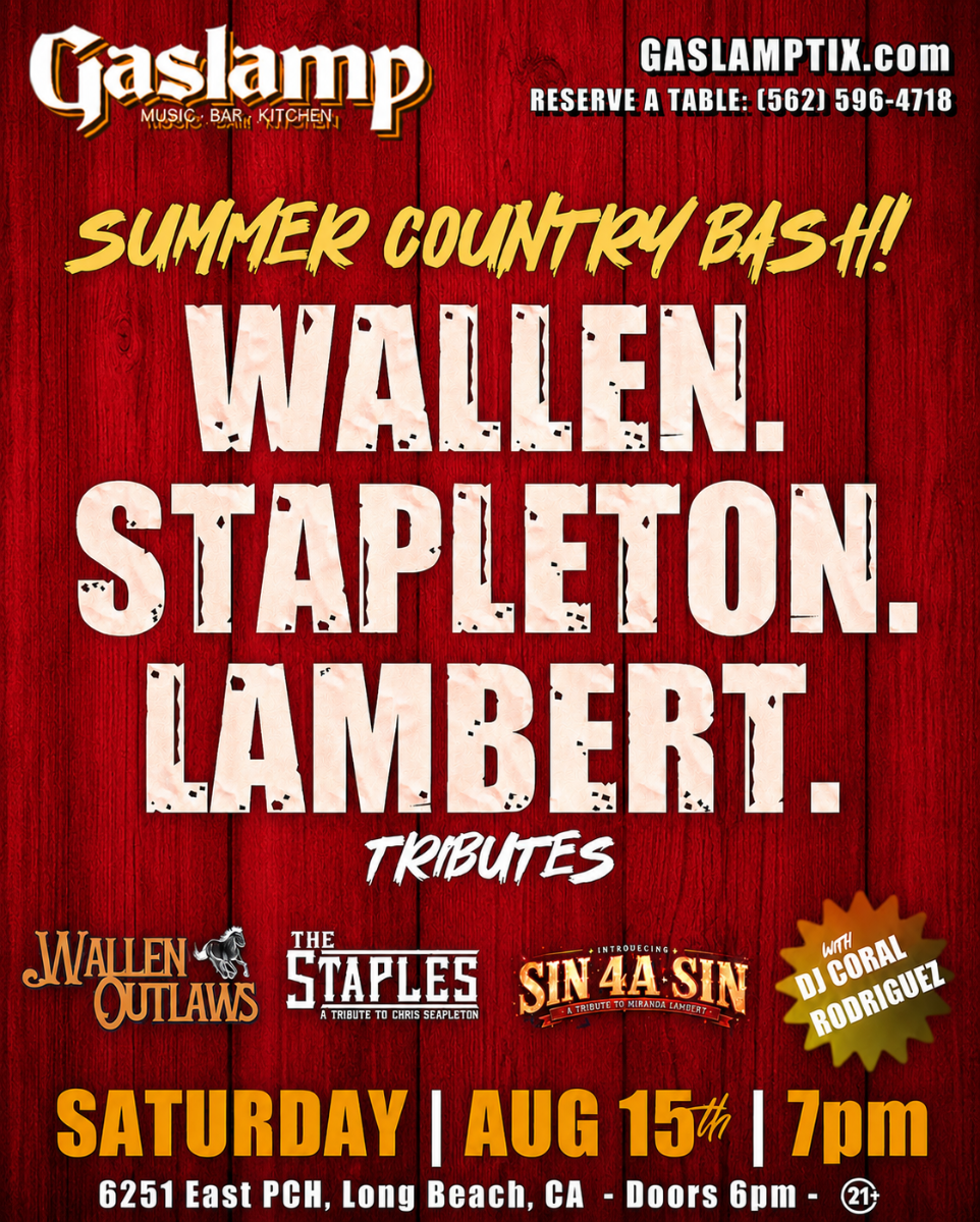 MORGAN WALLEN, CHRIS STAPLETON, and MIRANDA LAMBERT Tributes WALLEN OUTLAWS, THE STAPLES, and SIN 4A SIN... SUMMER COUNTRY BASH!
