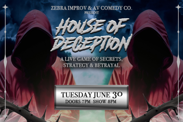FREE SHOW: HOUSE OF DECEPTION: A LIVE GAME OF SECRETS, STRATEGY & BETRAYAL at Transplants Brewery, palmdale