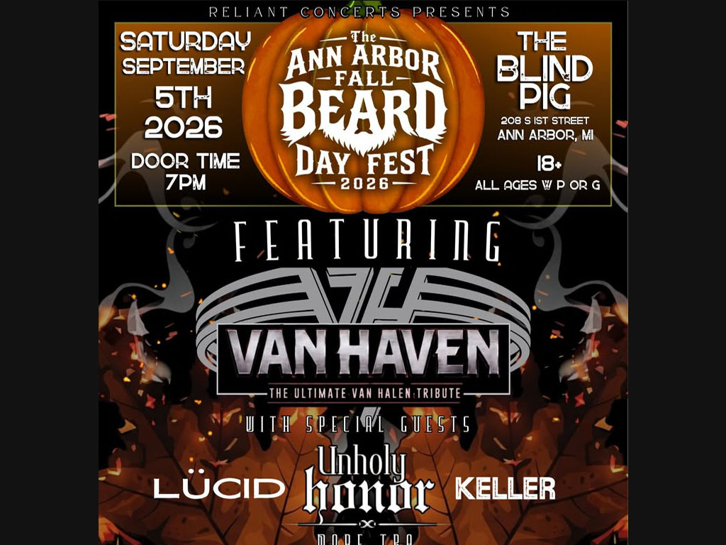 The Ann Arbor Fall Beard Day Fest 2026, Van Haven, Redemption Road, LÜCID, Unholy Honor, Keller - 05/09/26