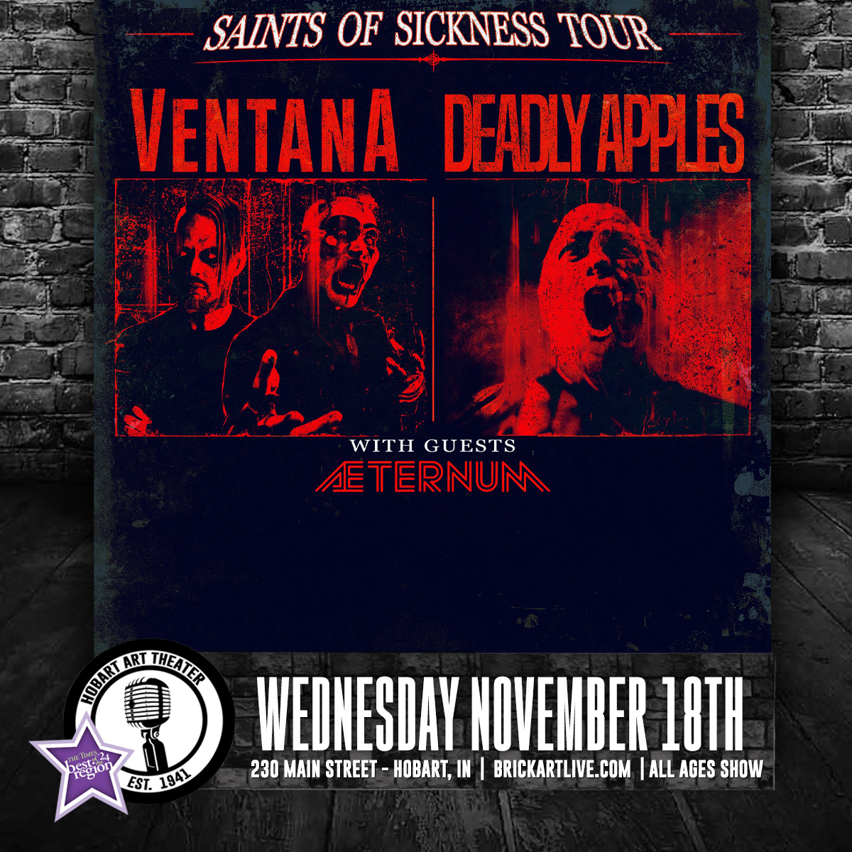 VENTANA, DEADLY APPLES, AETERNUM