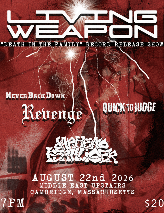 Living Weapon, Never Back Down, Revenge, Quick to Judge, Jarhead Fertilizer