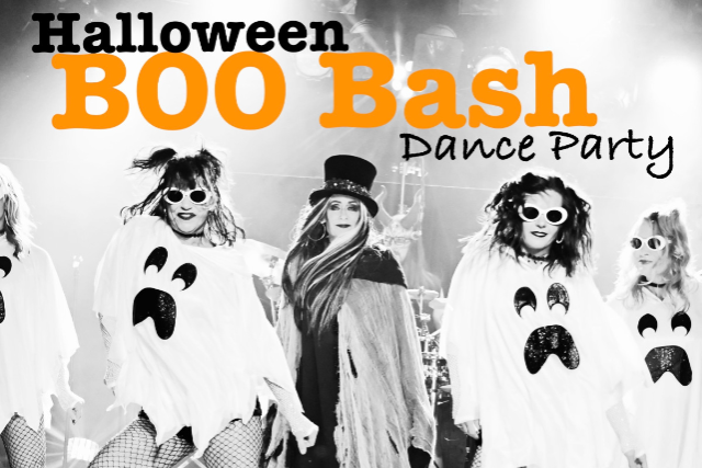 Cartel de Atomic Groove's Halloween Boo Bash Dance Party Happy Hour