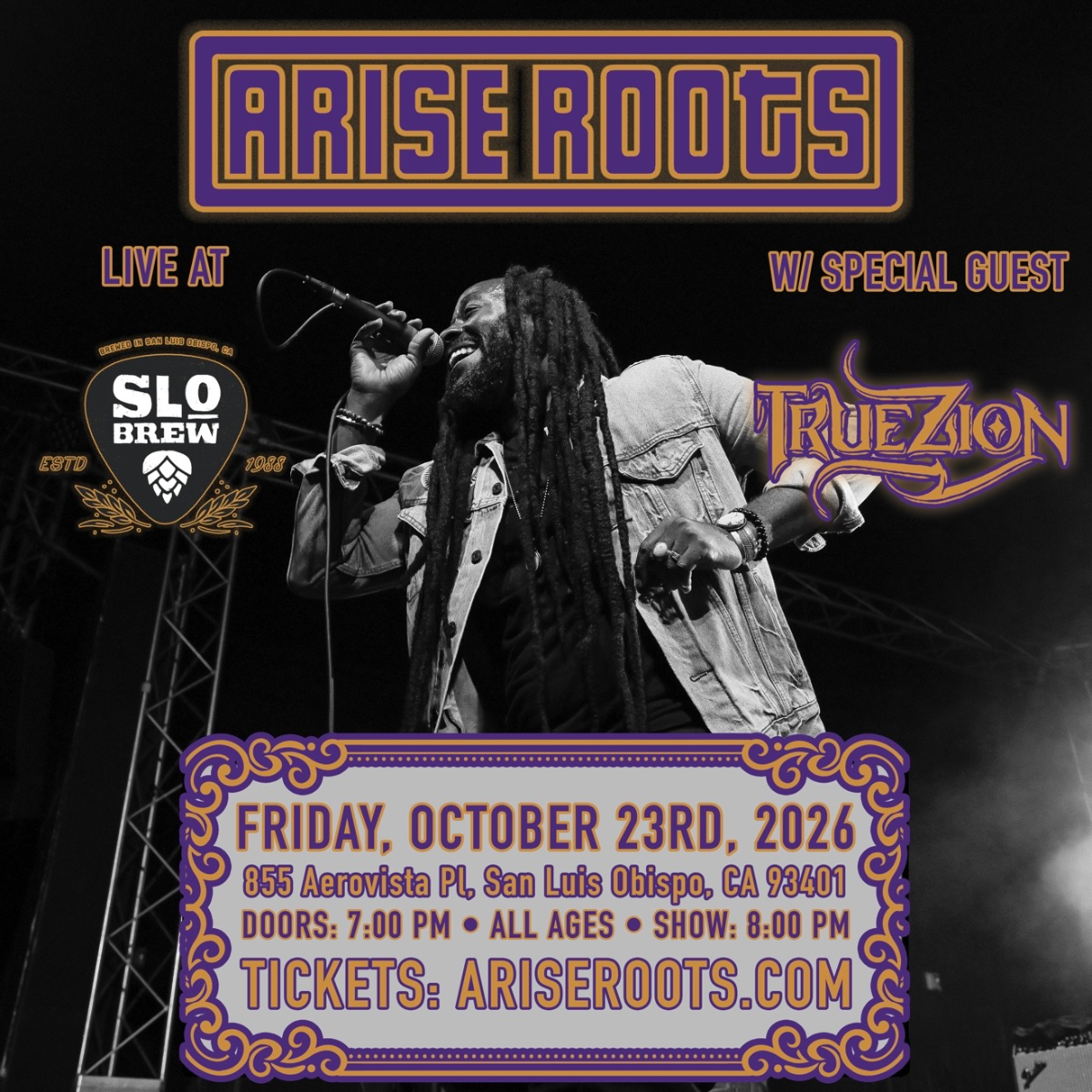 Arise Roots w/ special guest True Zion
