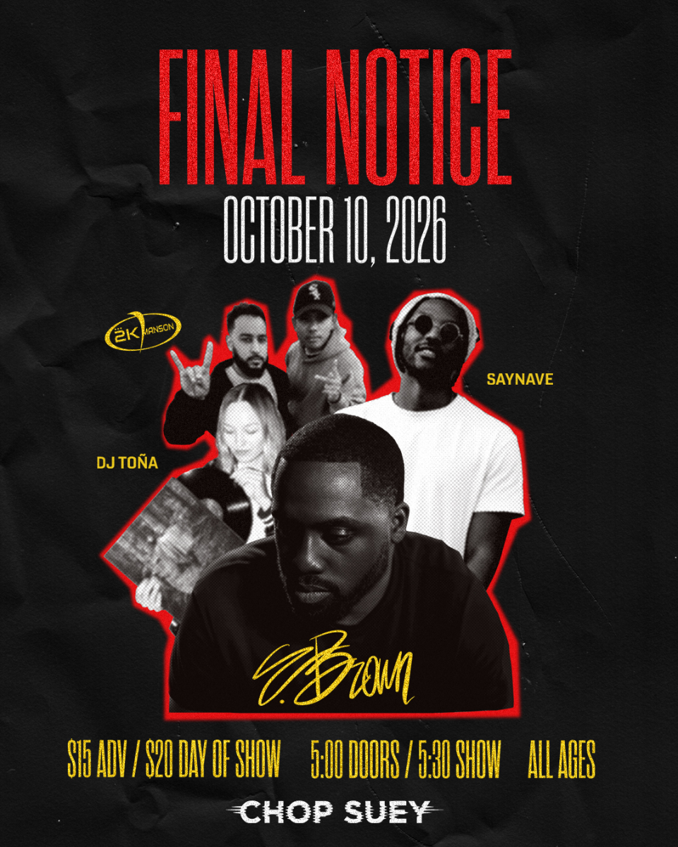 Emanuel Brown, Saynave, 2kManson, DJ Toña at Chop Suey