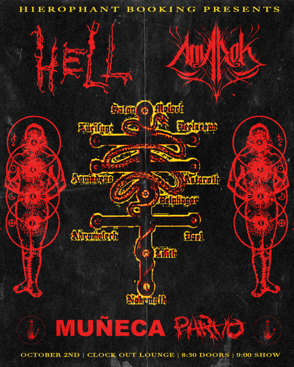 Hierophant Booking Presents: Hell (OR) w/ Amarok (CA), Muñeca, Parvo