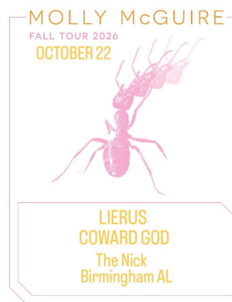 Cartel de Molly McGuire + Lirus + Coward God Thursday 10/22 8pm