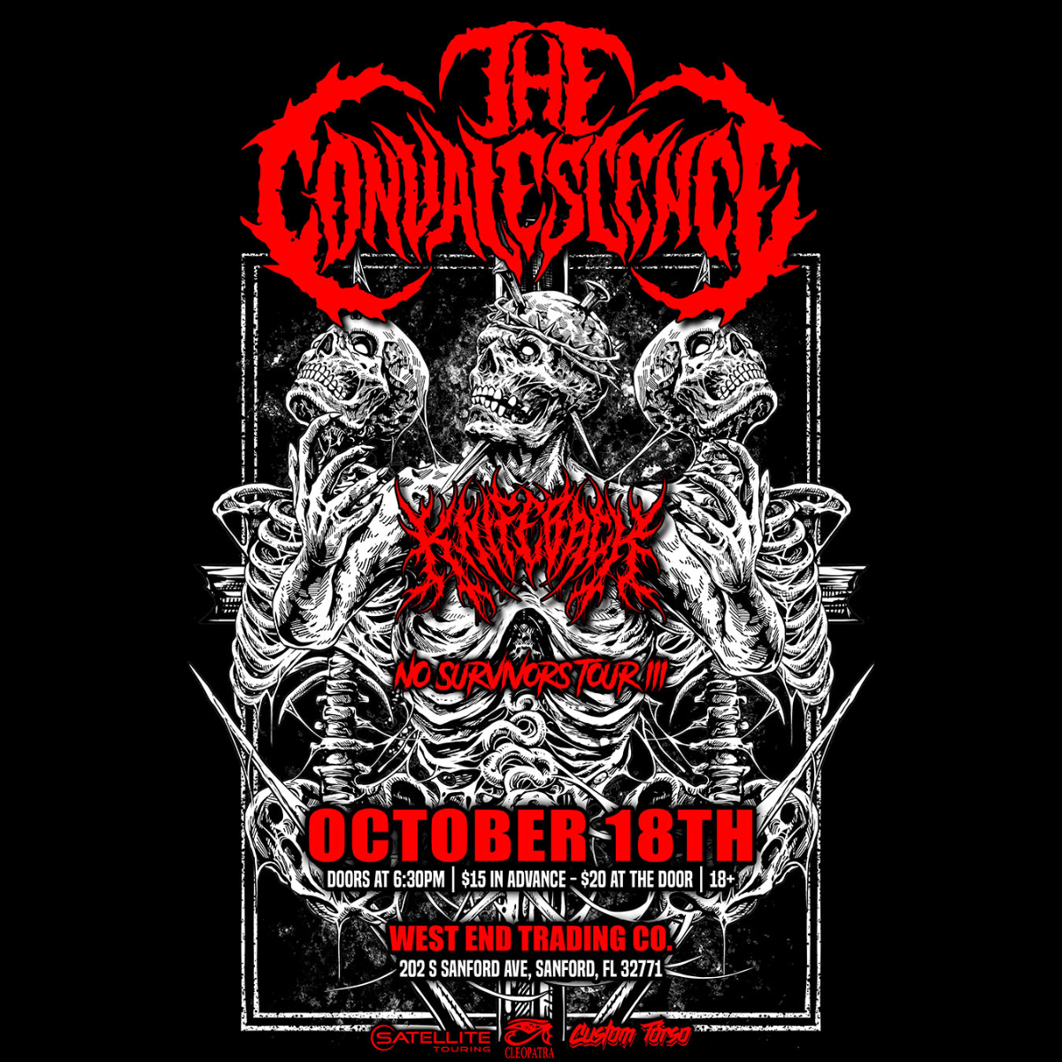 NO SURVIVORS TOUR III WITH The CONVALESCENCE,KNIFEBACK AND SPECIAL GUESTS TBA