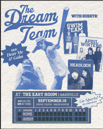The Dream Team / Swim Team / Headlock / April Winters at The East Room – Nashville, TN