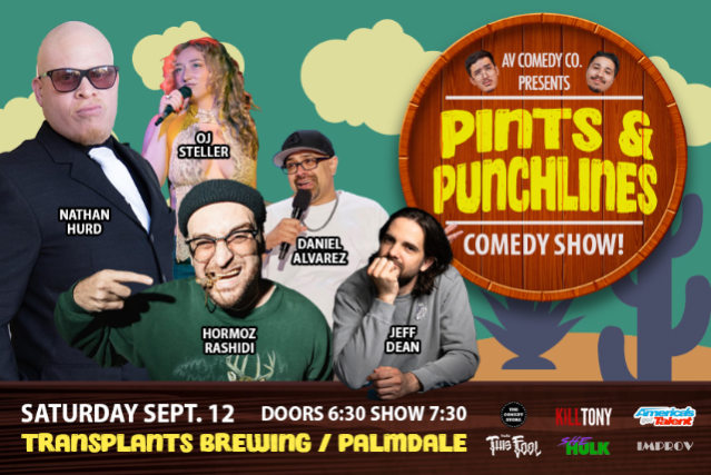 PINTS & PUNCHLINES COMEDY SHOW FEATURING NATHAN HURD — palmdale | Eventsfy