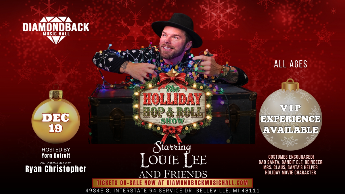 Holliday Hop & Roll Starring Louie Lee & Friends at Diamondback Music Hall, Belleville MI